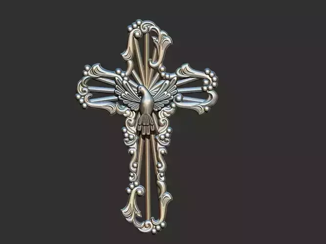 Arabesque Holy Spirit Cross - Cruz Espirito Santo 3D print model