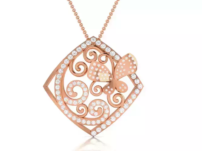 Diamond Pendant 3dm render details