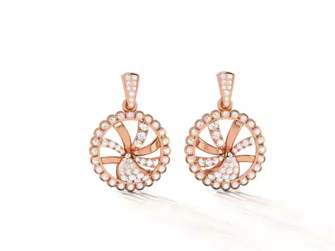 Diamond Studs Earrings 3dm render details