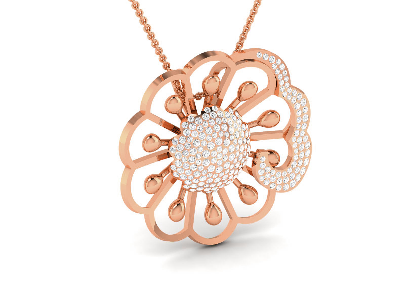 Diamond Pendant 3dm render details 3D print model_2