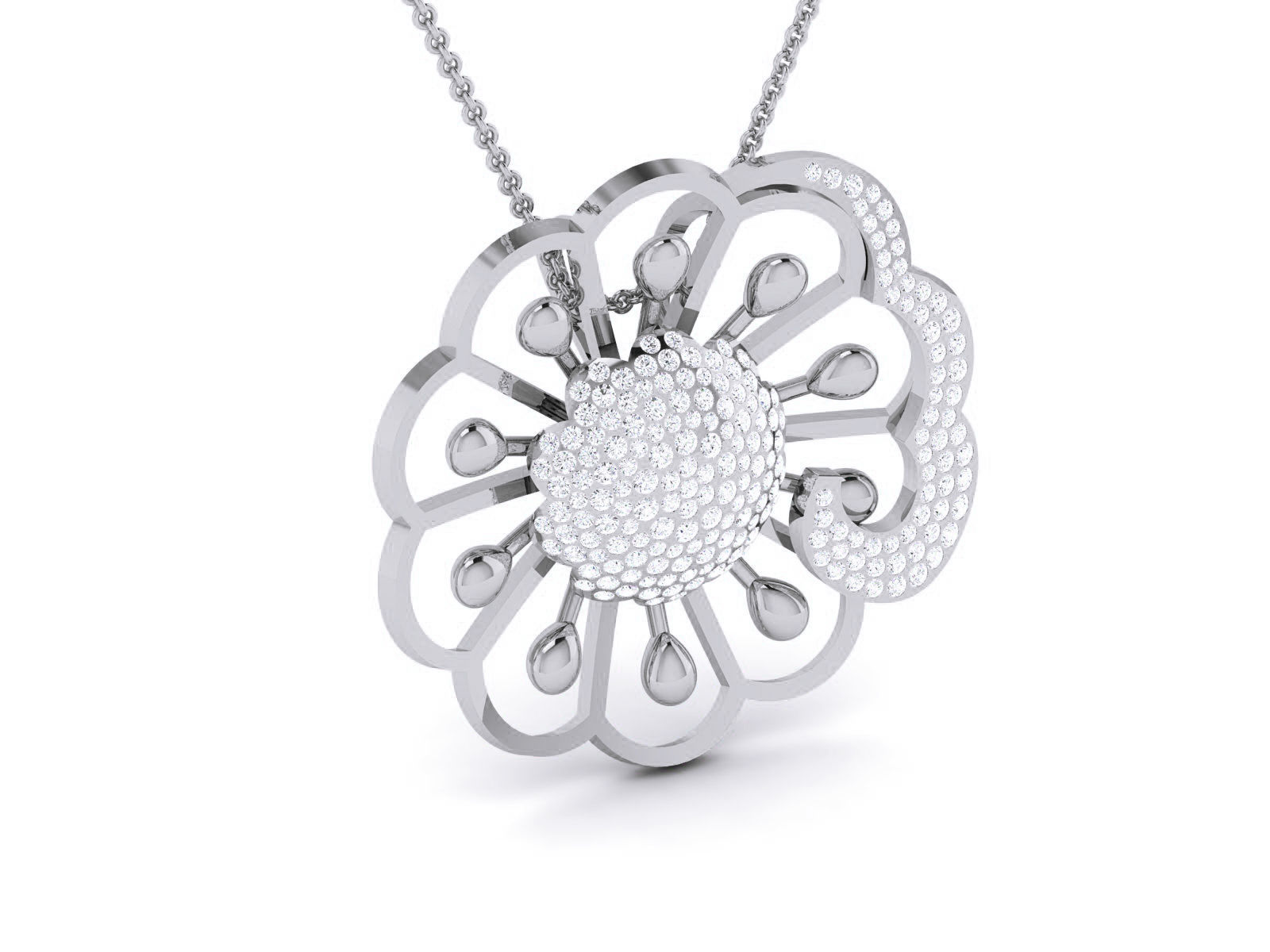 Diamond Pendant 3dm render details 3D print model_3