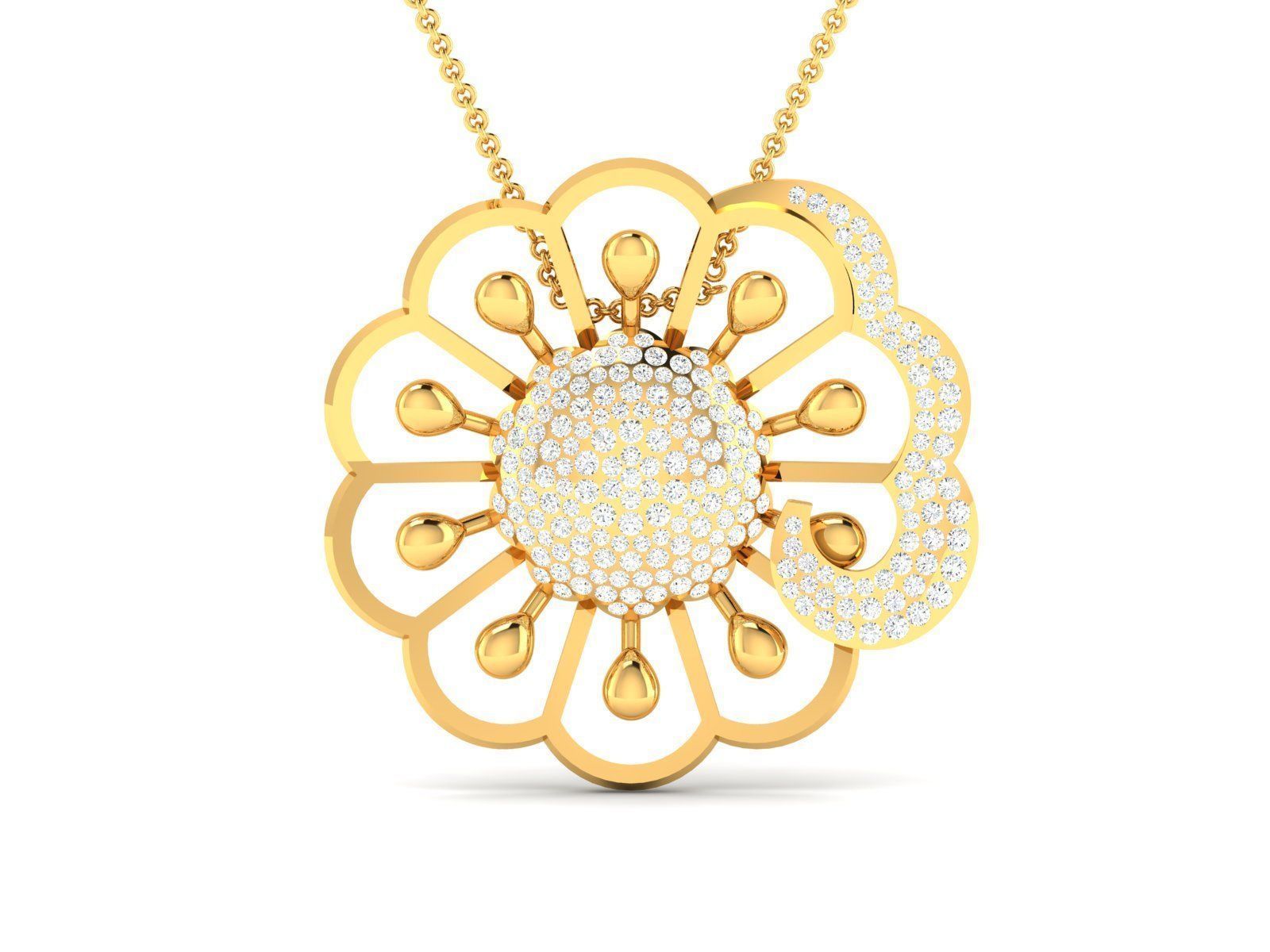 Diamond Pendant 3dm render details 3D print model_5