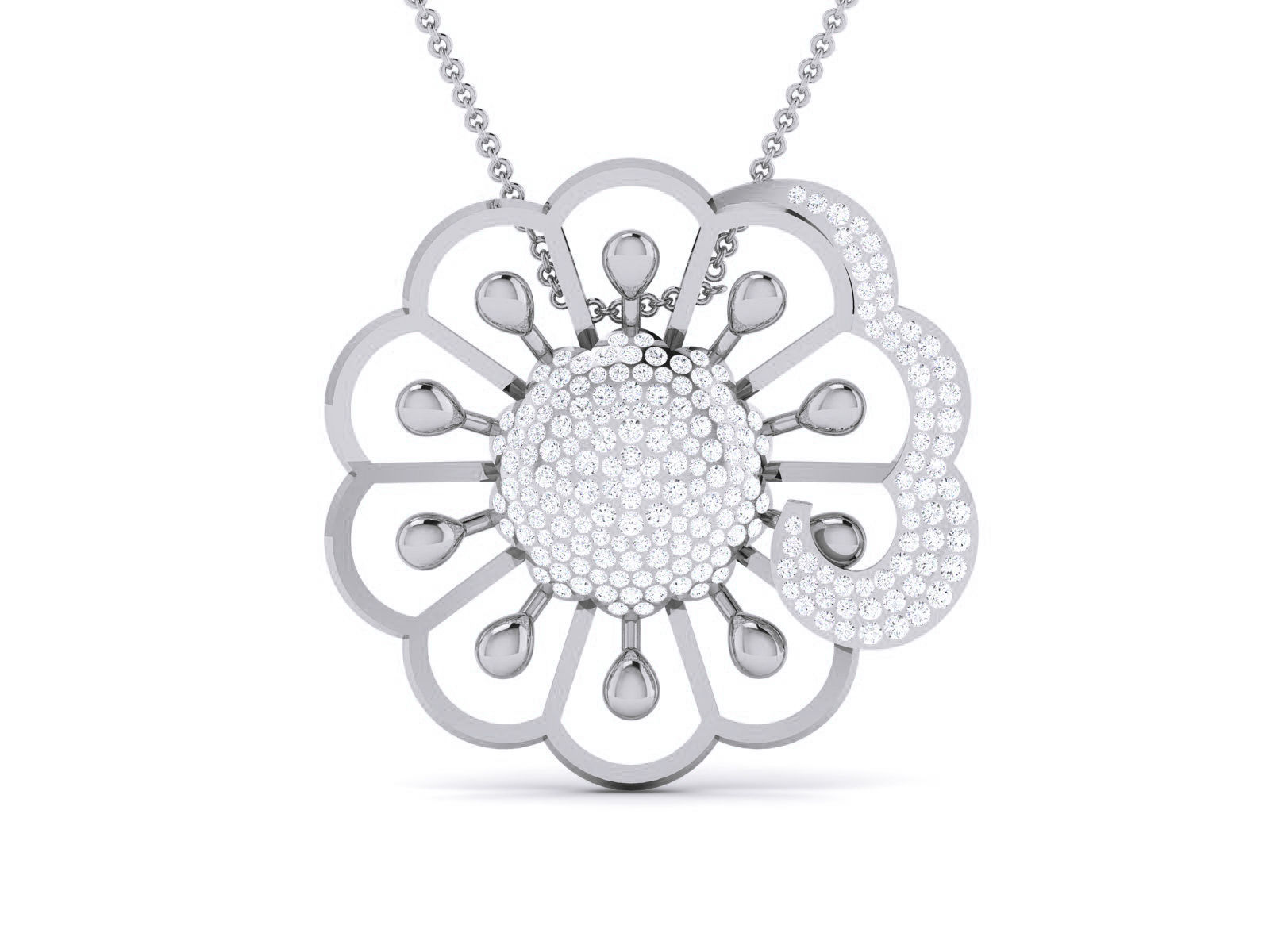 Diamond Pendant 3dm render details 3D print model_6