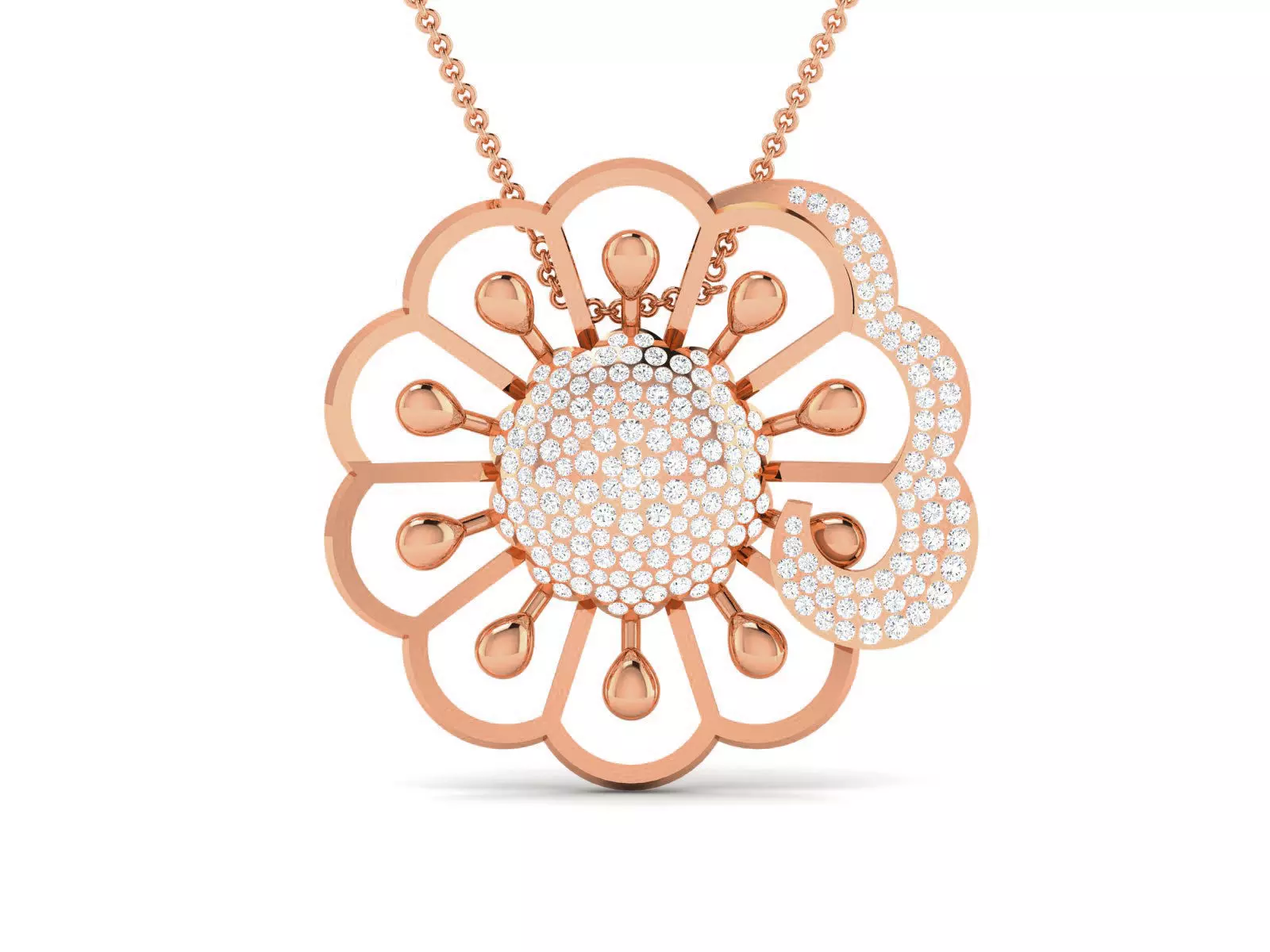 Diamond Pendant 3dm render details 3D print model_0