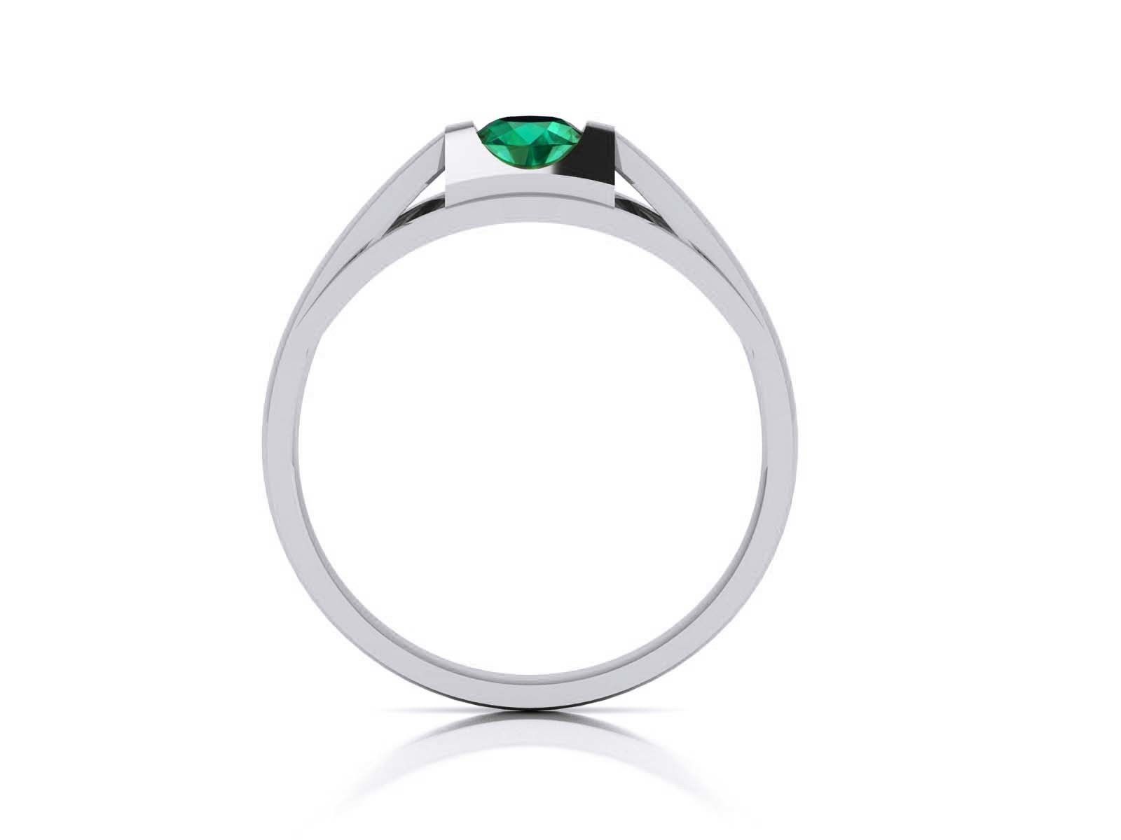 Emerald Ring 3dm render detail 3D print model_4