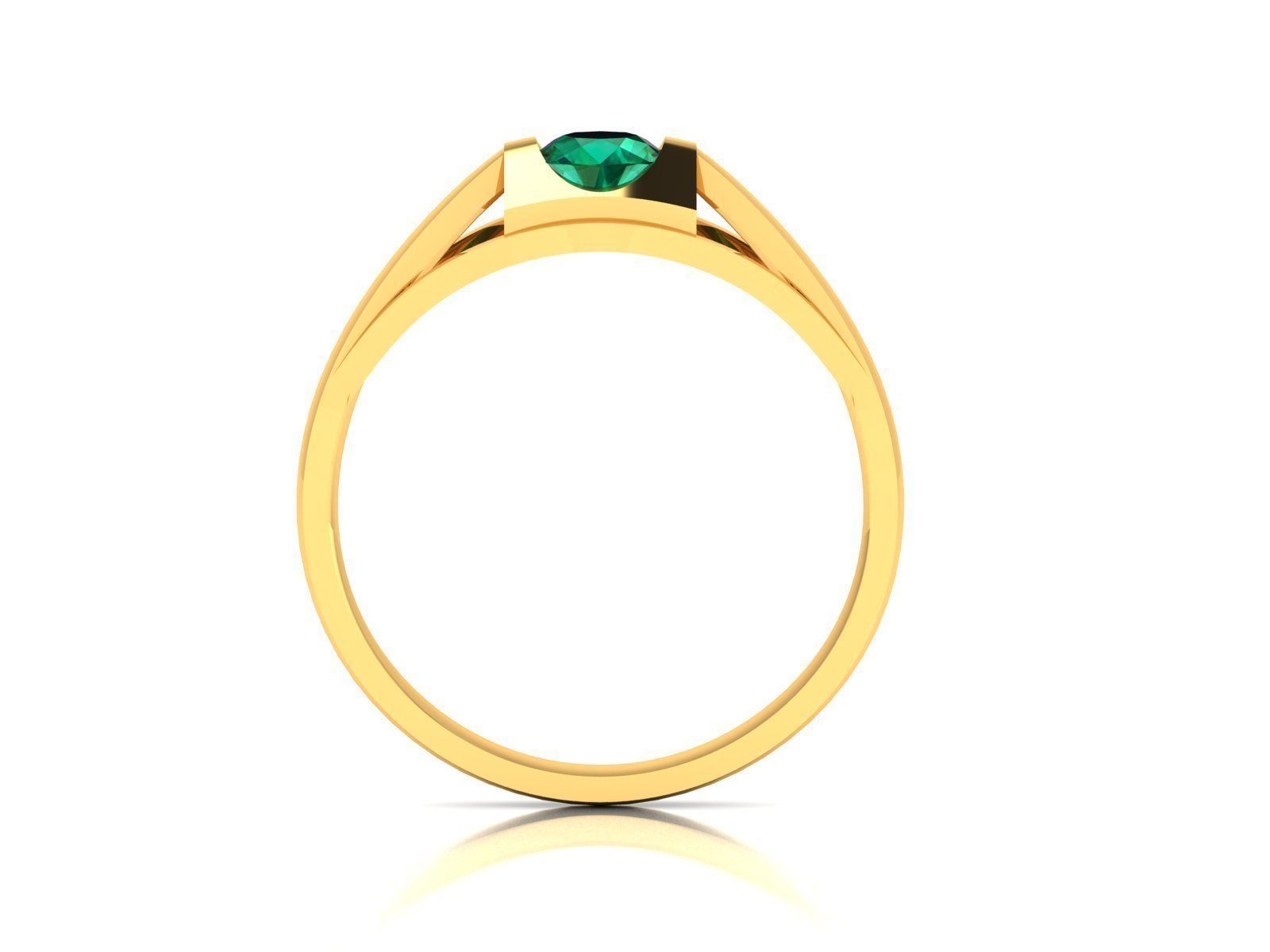 Emerald Ring 3dm render detail 3D print model_6