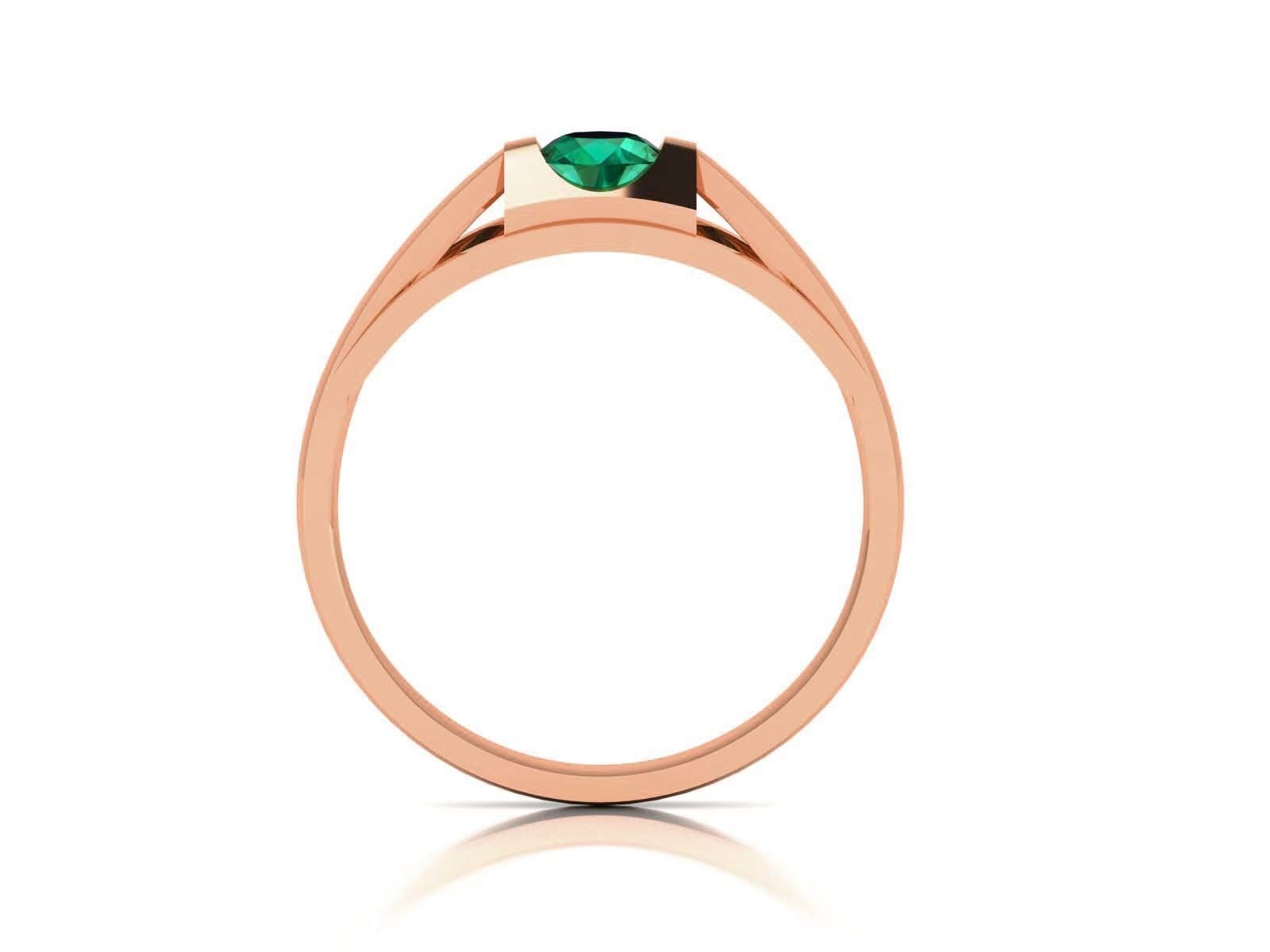 Emerald Ring 3dm render detail 3D print model_5