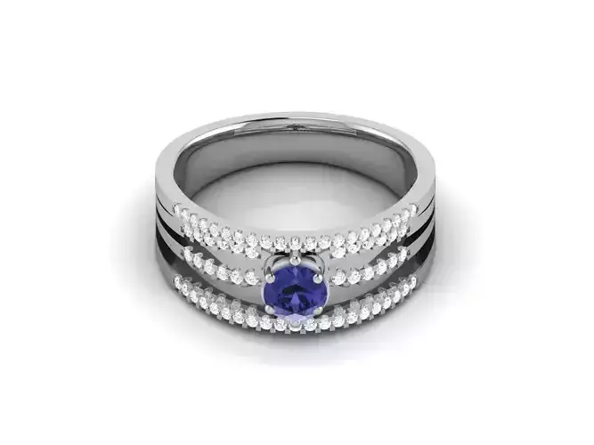 Women Diamond Ring 3dm render detail