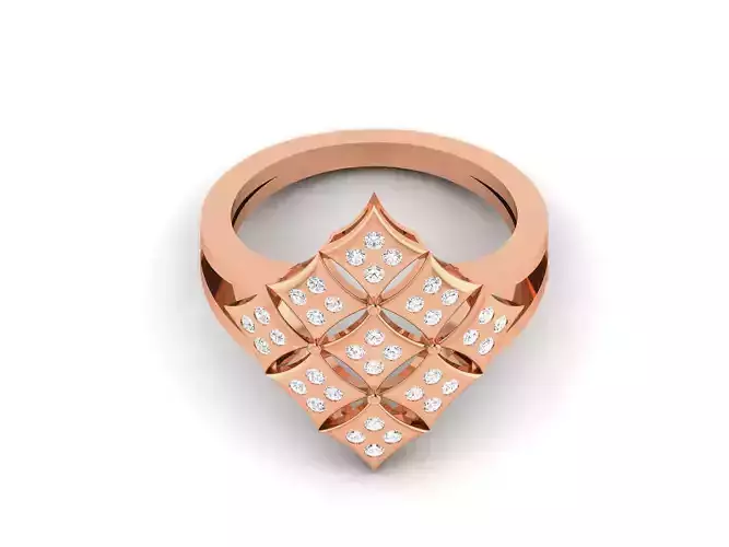 Women Diamond Ring 3dm render detail