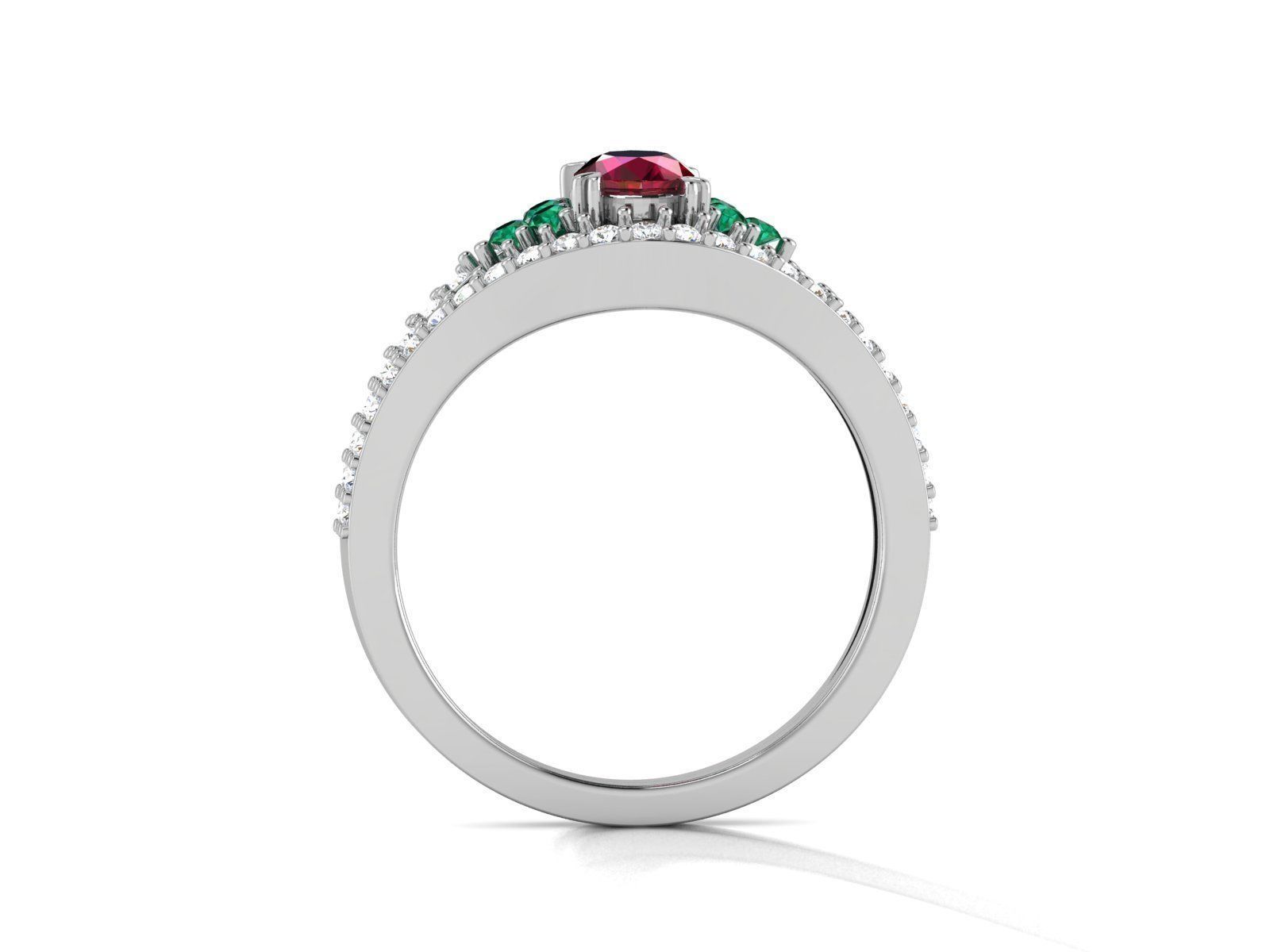 Women Diamond Ring 3dm render detail 3D print model_2