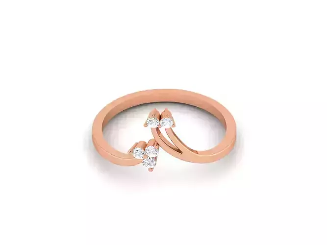 Women Diamond Ring 3dm render detail