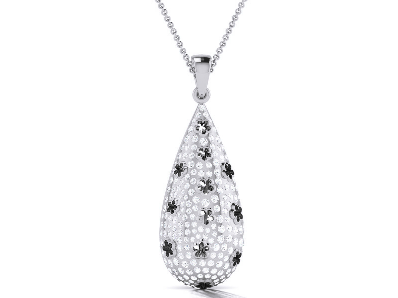 Diamond Pendant 3dm render details 3D print model_7