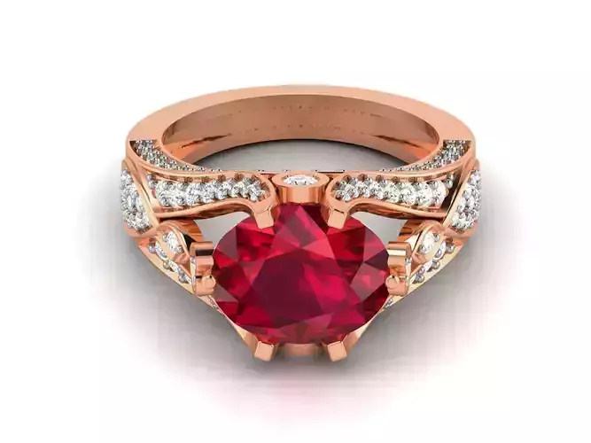 Women Diamond Ring 3dm render detail