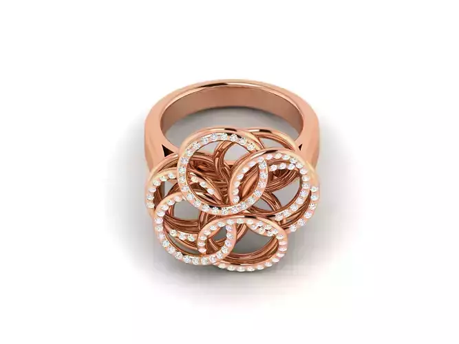 Wire Mesh Circles Ring 3dm render  3D print model