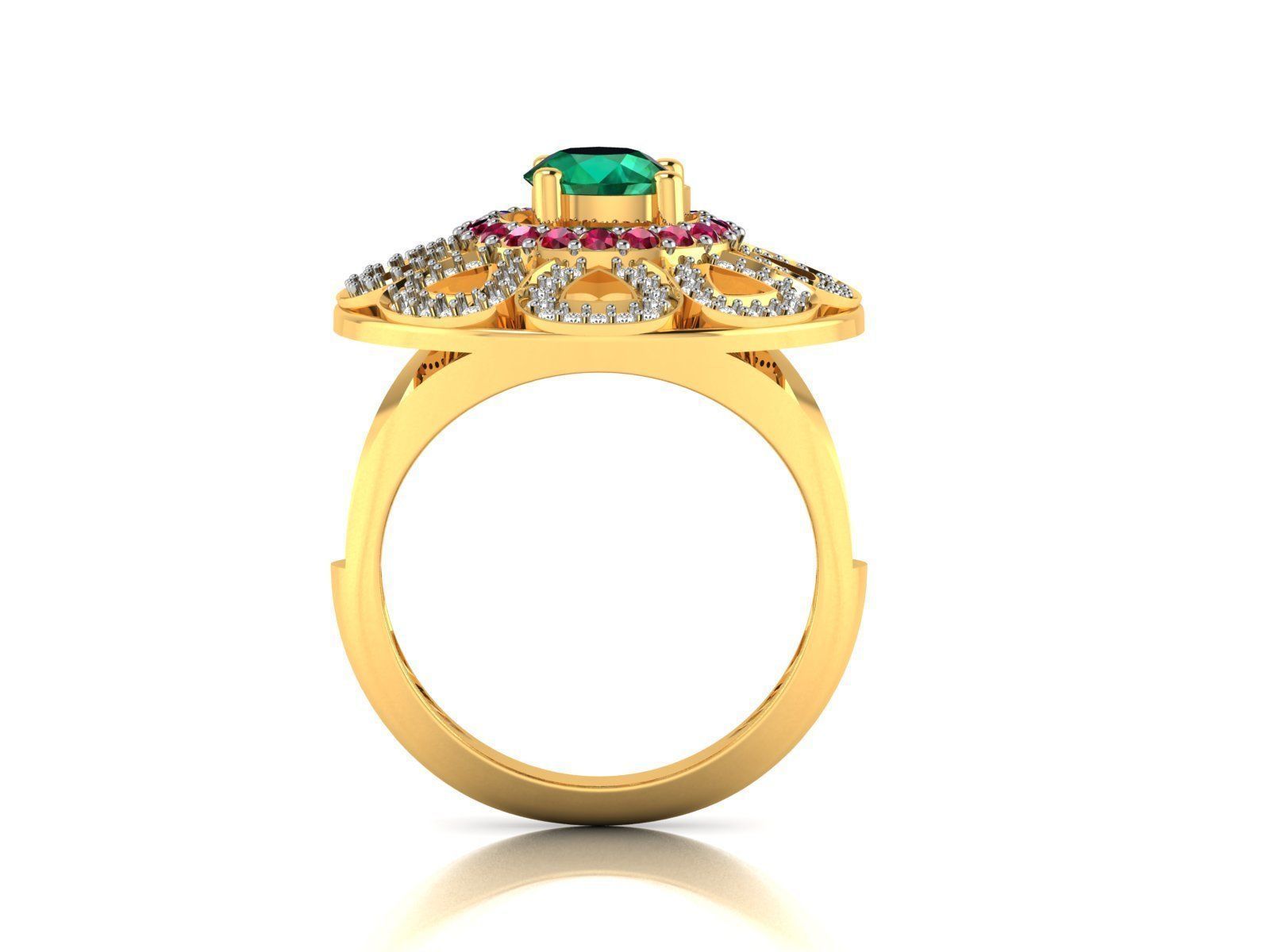 Women Diamond Ring 3dm render detail 3D print model_4