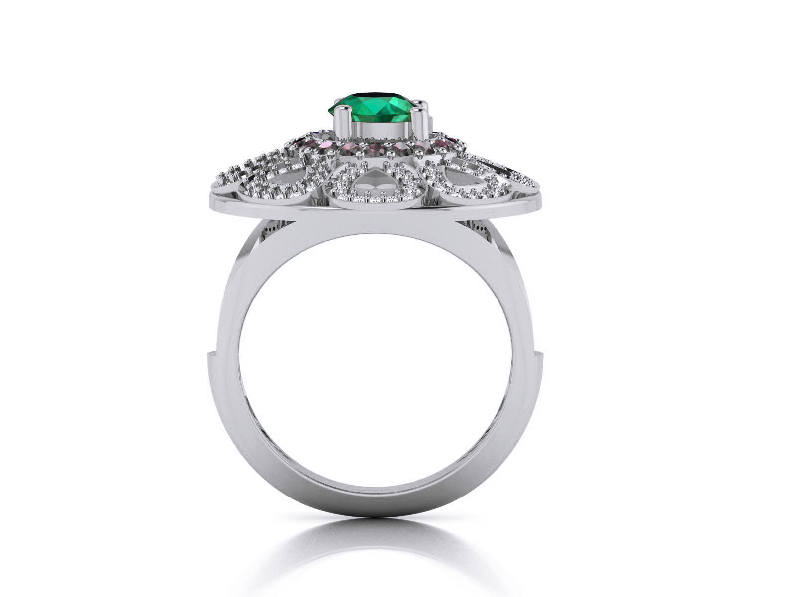 Women Diamond Ring 3dm render detail 3D print model_5