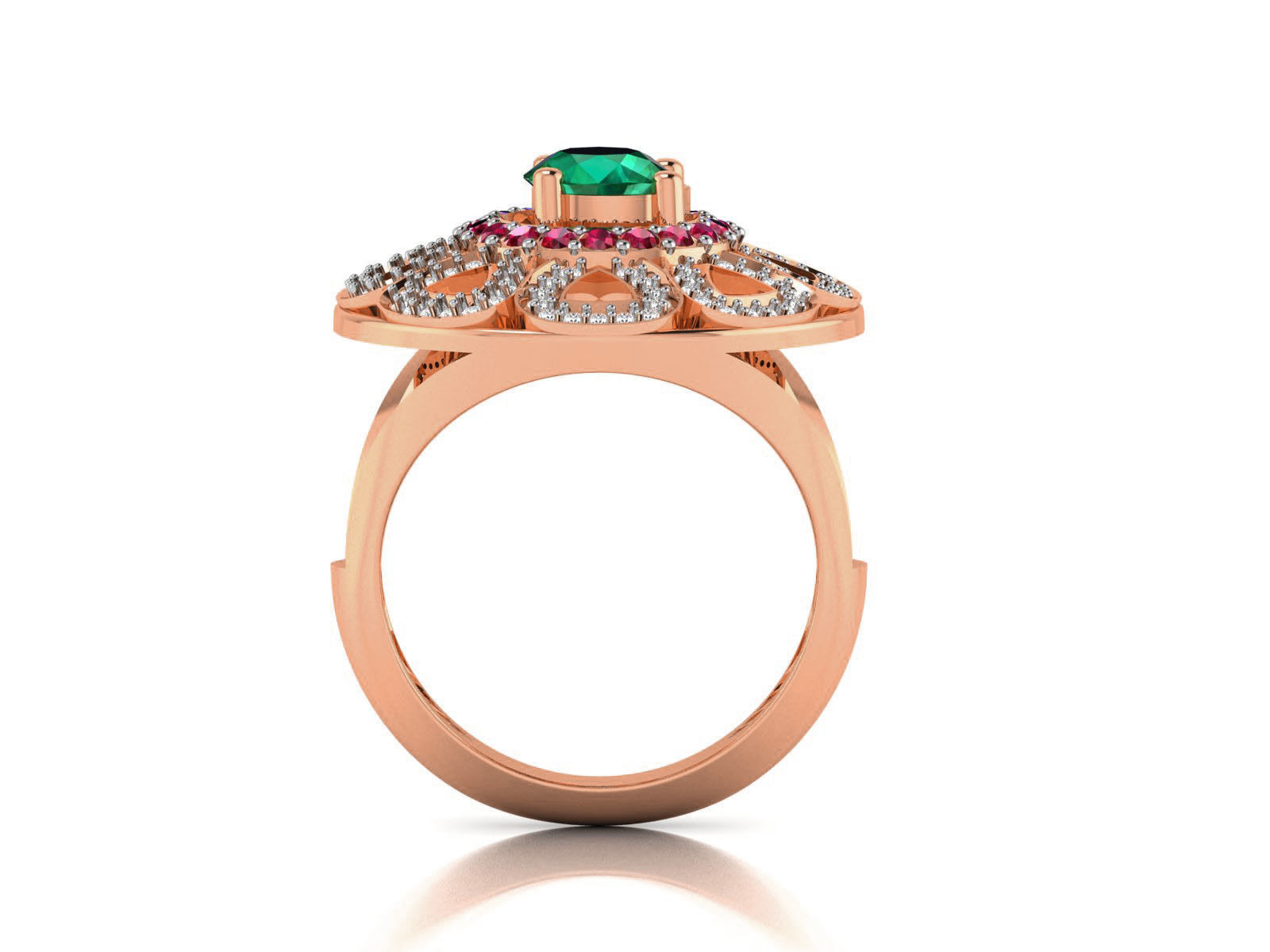 Women Diamond Ring 3dm render detail 3D print model_6