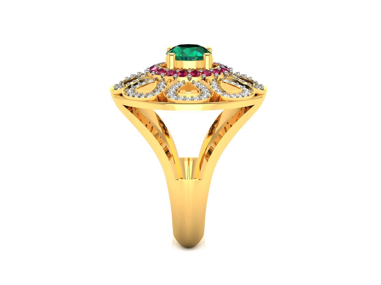 Women Diamond Ring 3dm render detail 3D print model_7