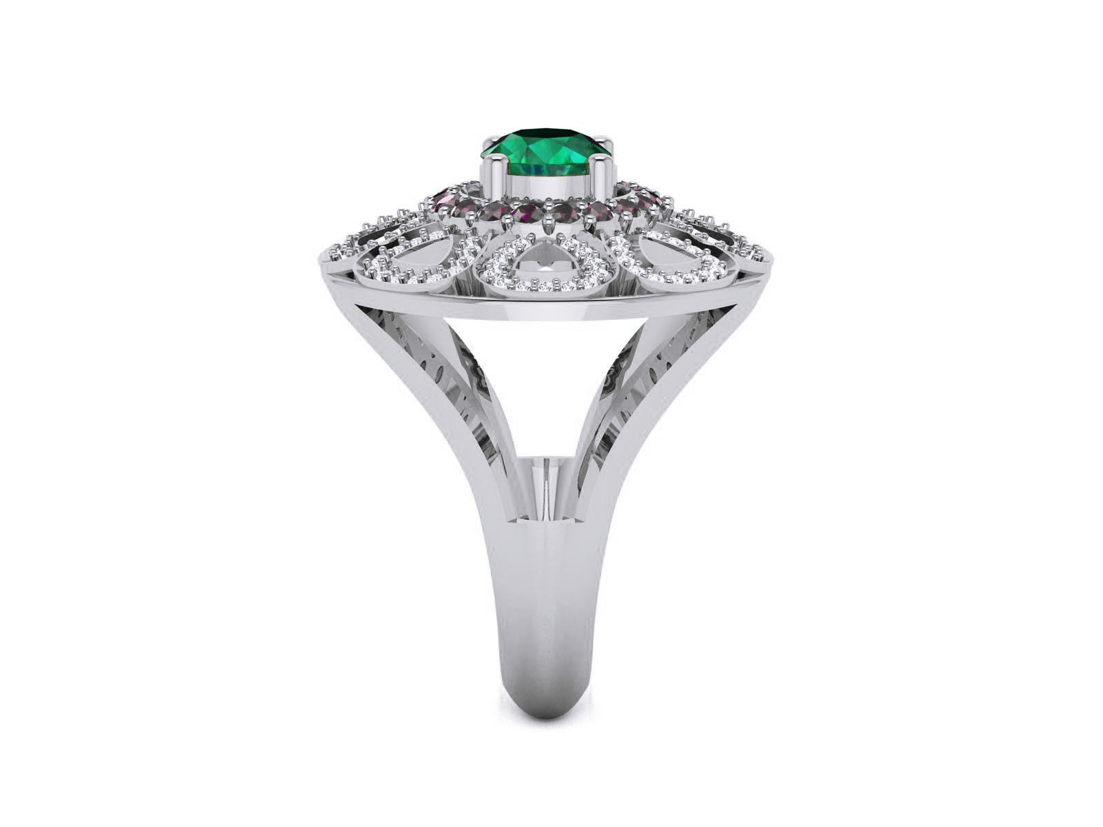 Women Diamond Ring 3dm render detail 3D print model_8