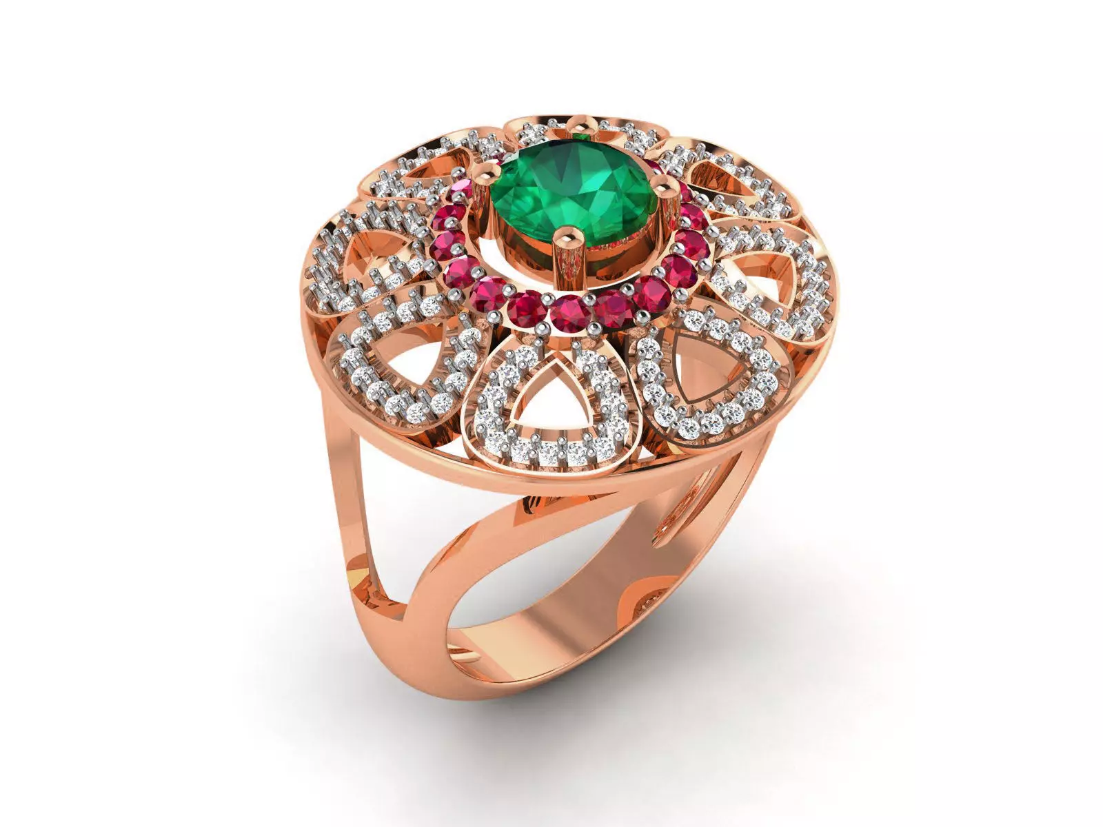 Women Diamond Ring 3dm render detail 3D print model_0