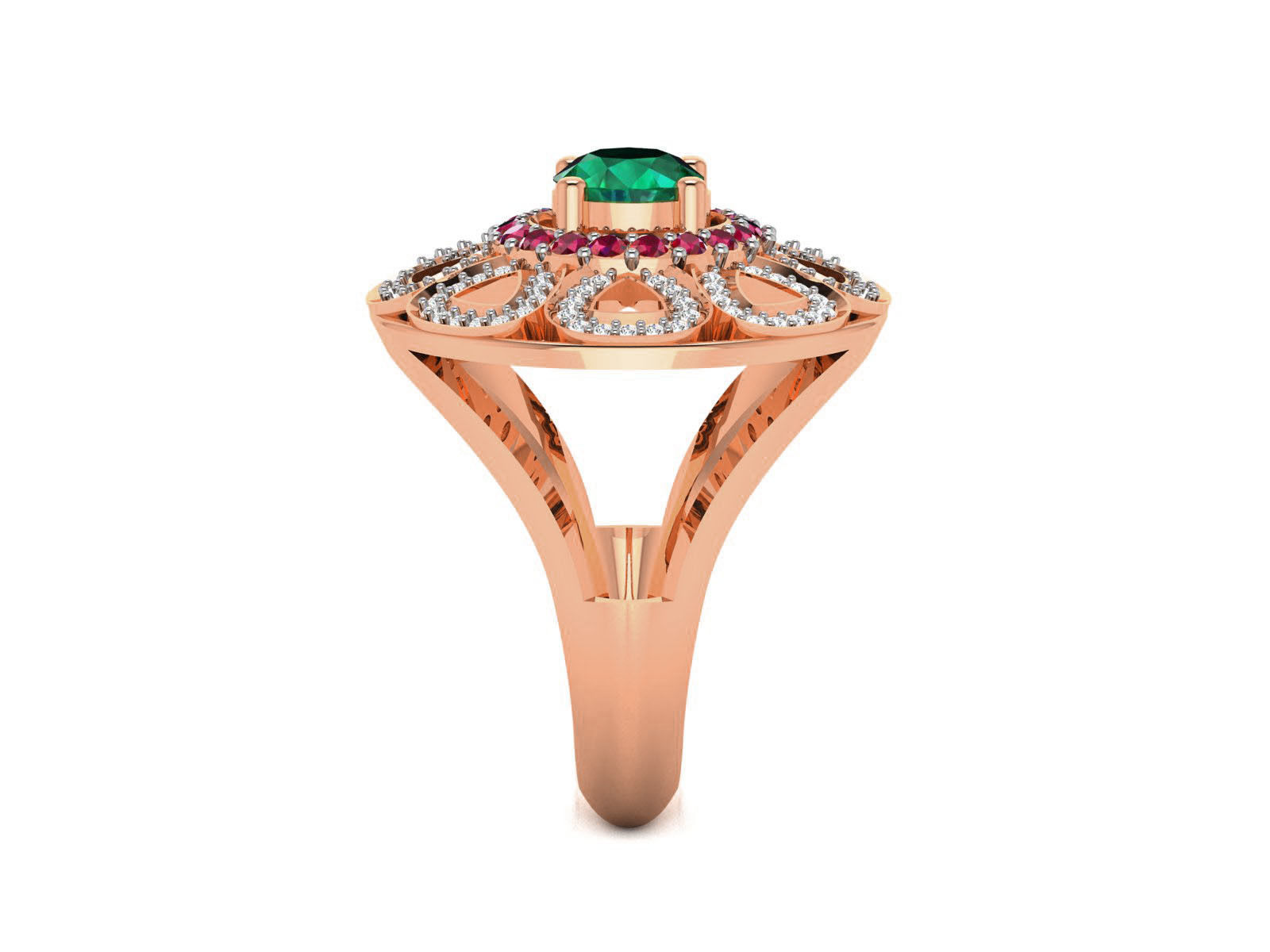 Women Diamond Ring 3dm render detail 3D print model_9