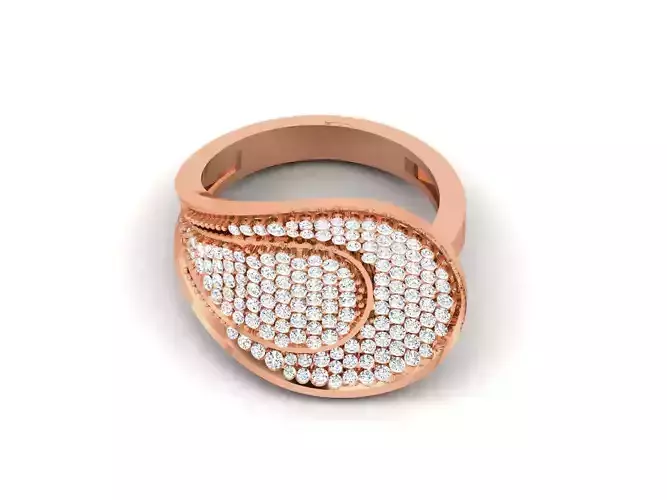 Women Diamond Ring 3dm render detail