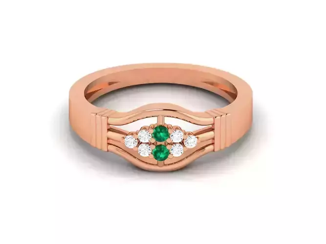 Women Diamond Ring 3dm render detail