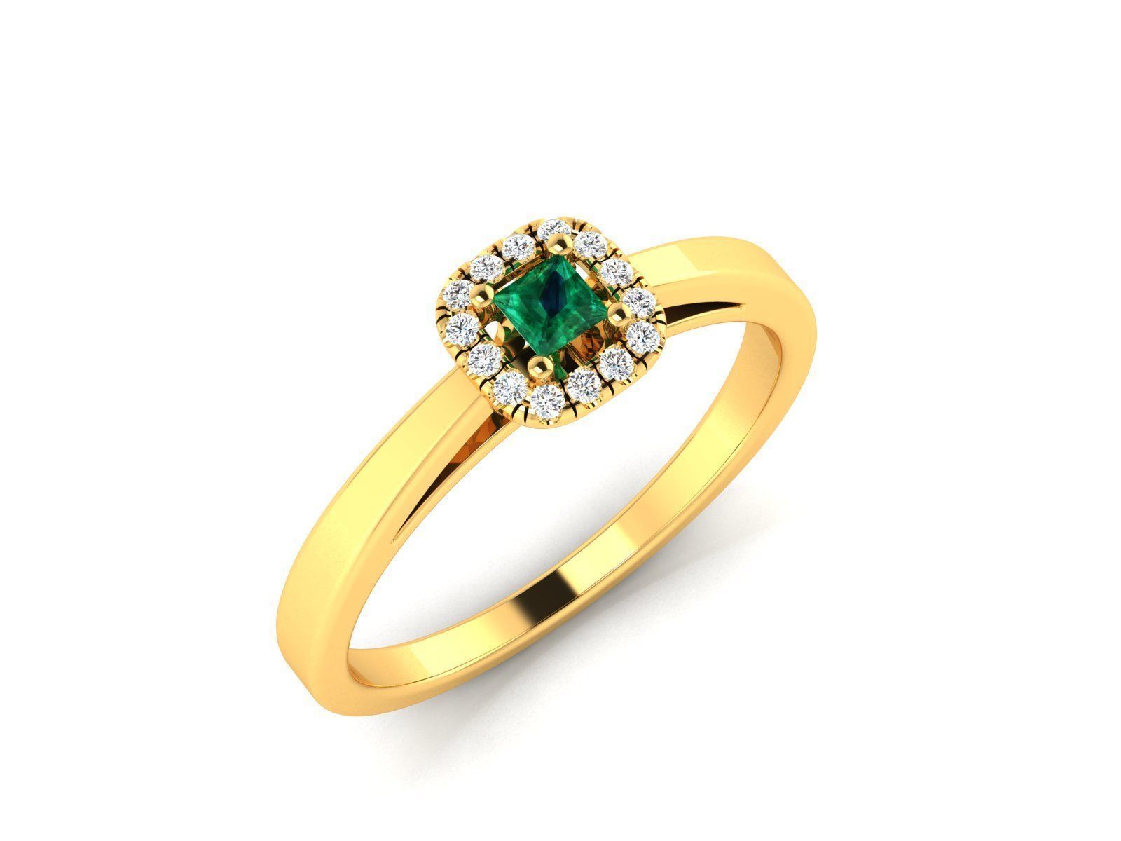 Women Diamond Ring 3dm render detail 3D print model_1