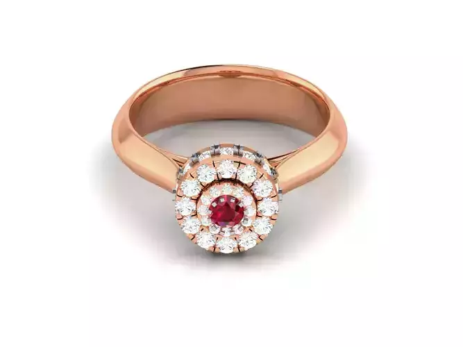 Women Diamond Ring 3dm render detail