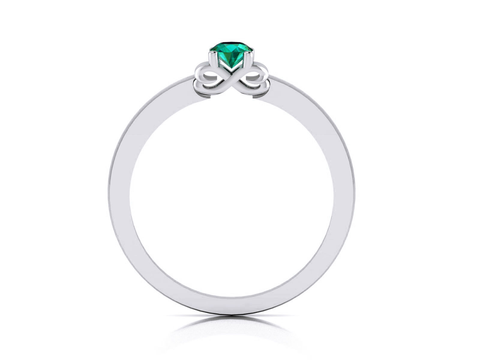 Emerald Ring 3dm render detail 3D print model_5