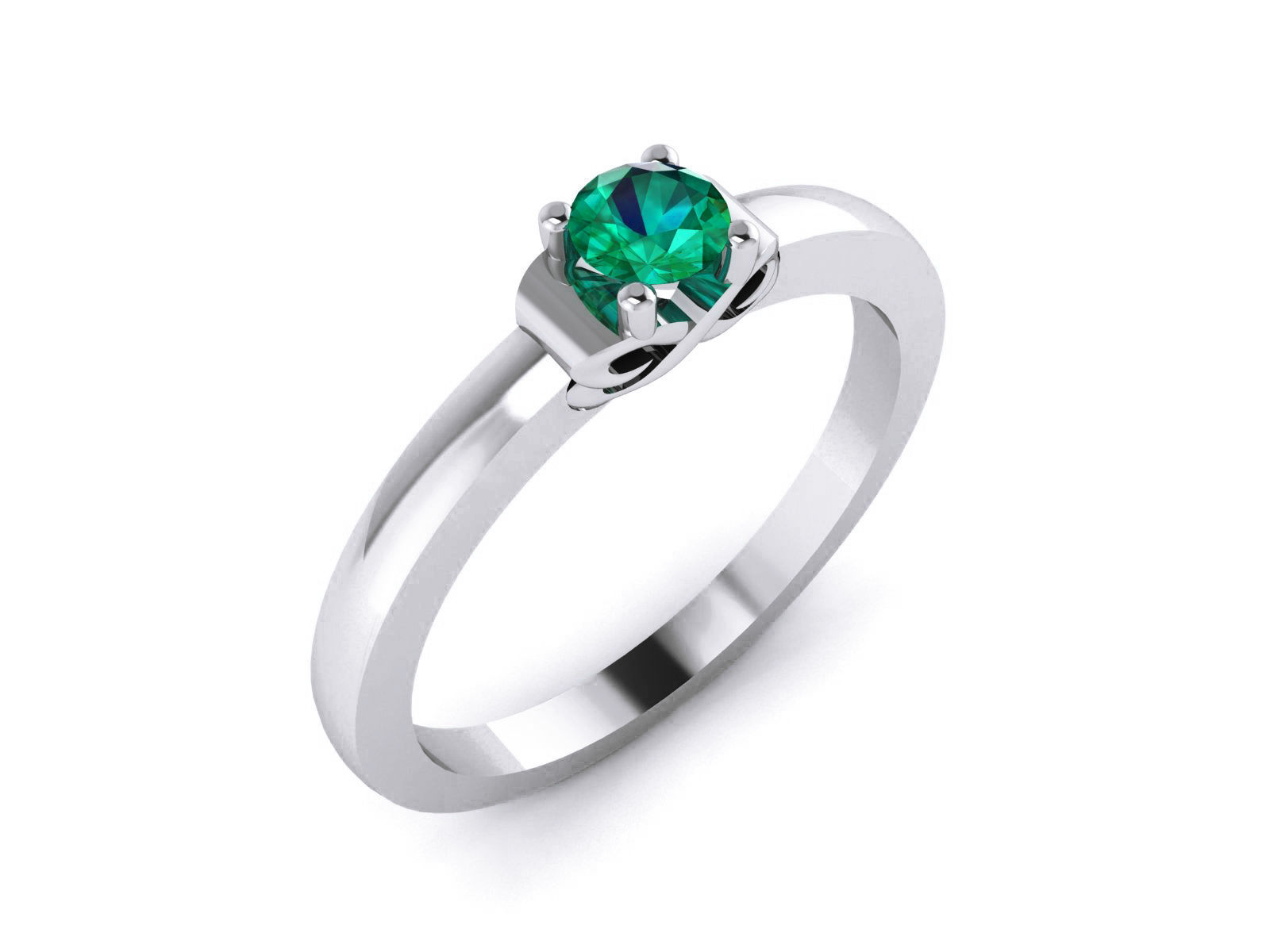 Emerald Ring 3dm render detail 3D print model_2
