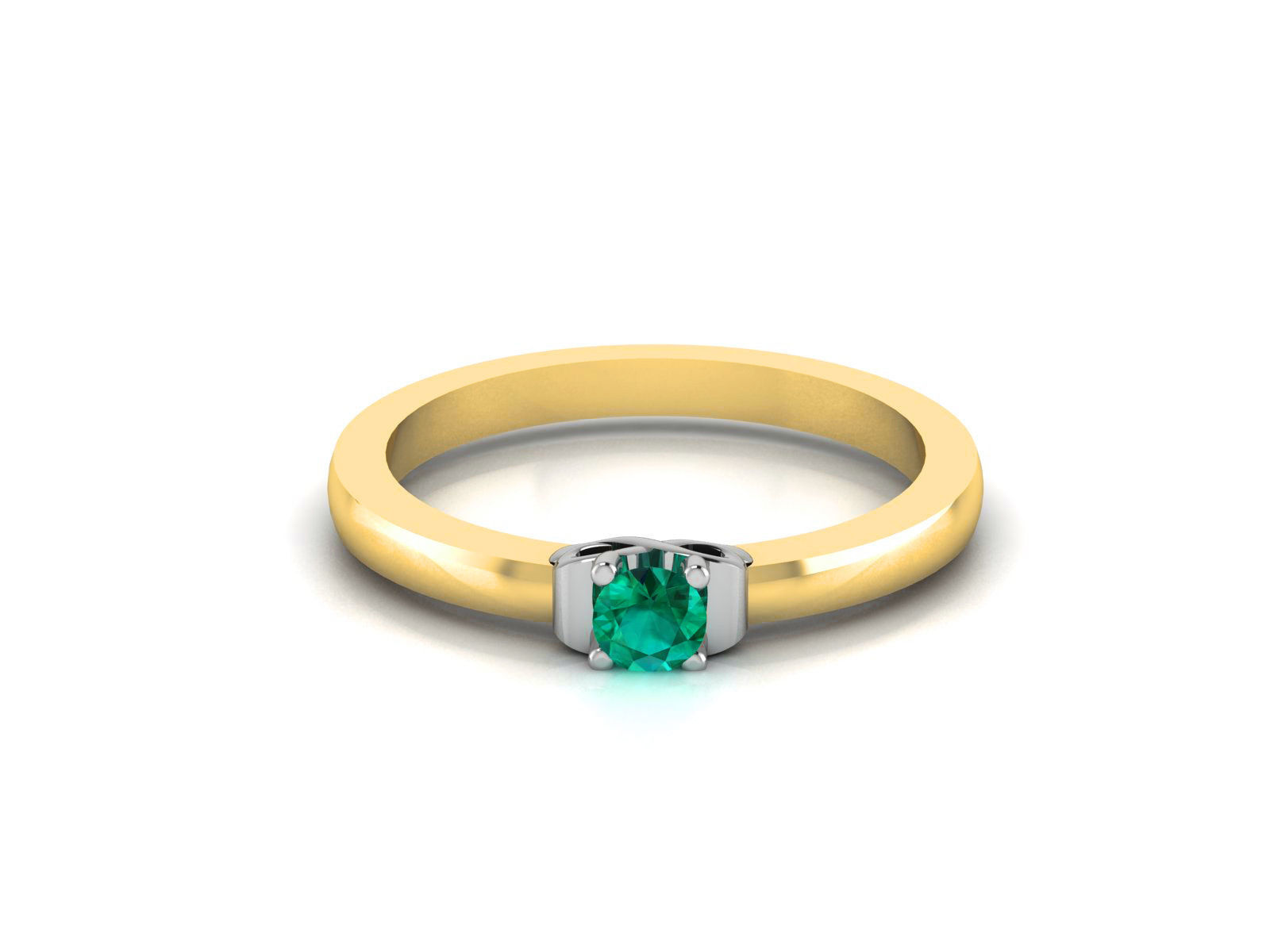 Emerald Ring 3dm render detail 3D print model_10