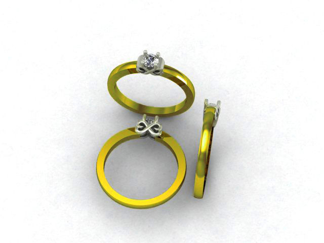 Emerald Ring 3dm render detail 3D print model_13