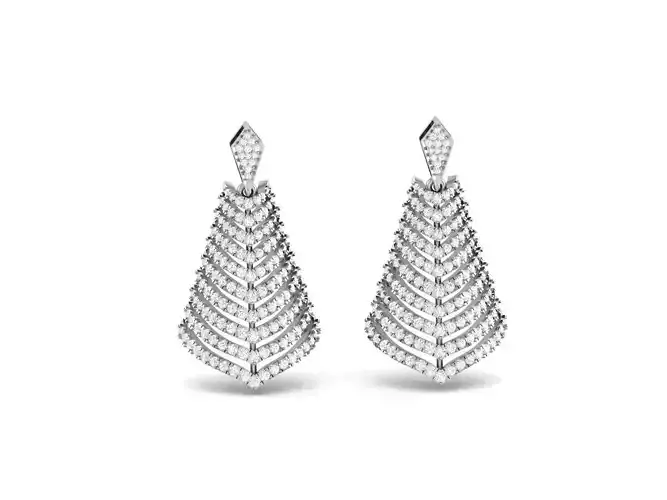 Diamond Studs Earrings 3dm render details