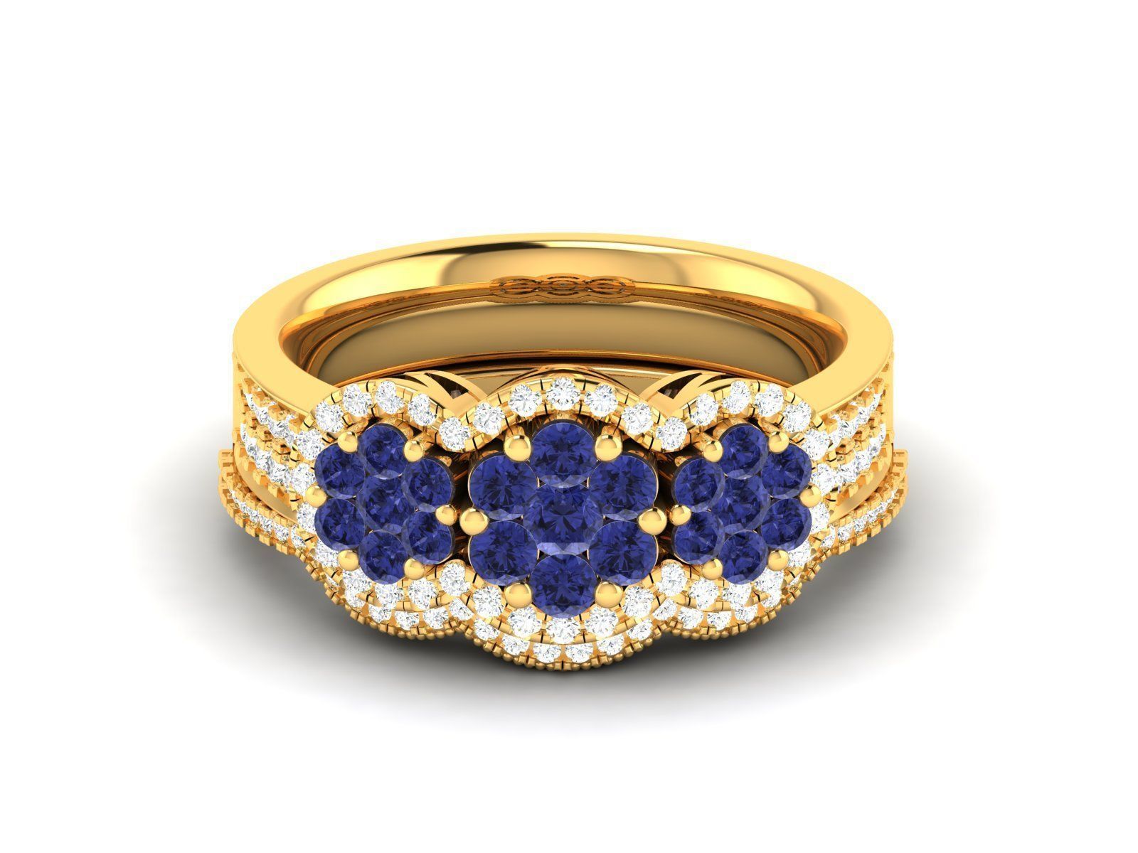 Women Diamond Ring 3dm render detail 3D print model_10