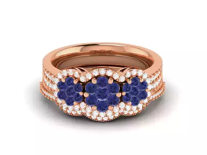 Women Diamond Ring 3dm render detail