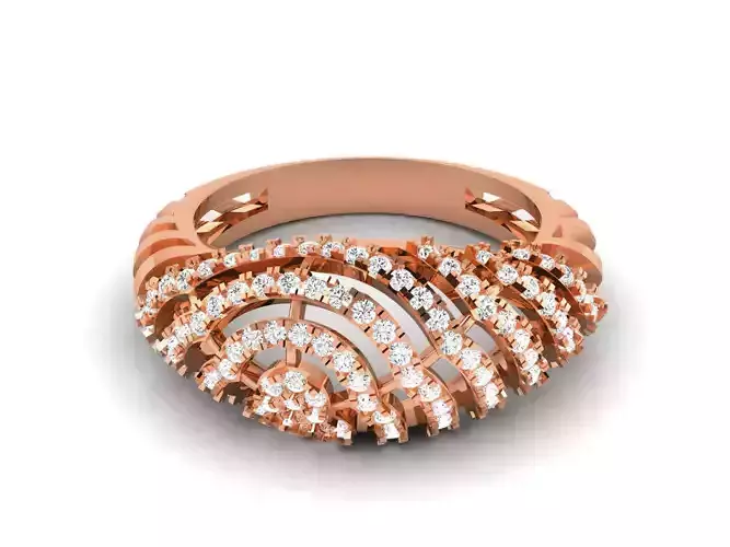 Wire Mesh Ring 3dm render detail