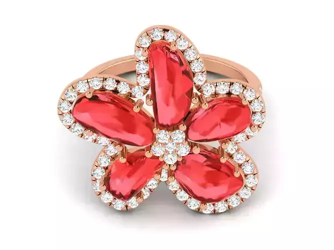 Women Diamond Ring 3dm render detail