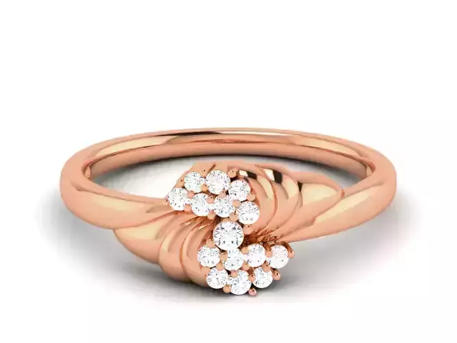 Women Diamond Ring 3dm render detail