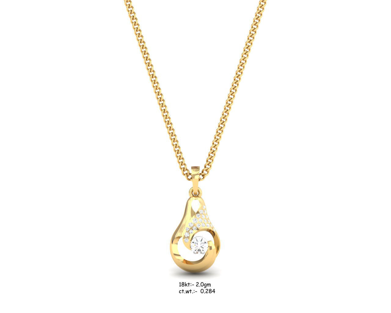 Diamond Pendant 3dm render details 3D print model_3