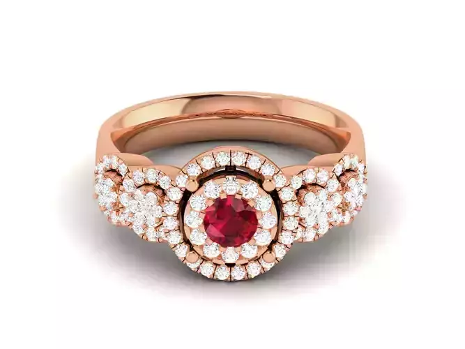 Women Diamond Ring 3dm render detail