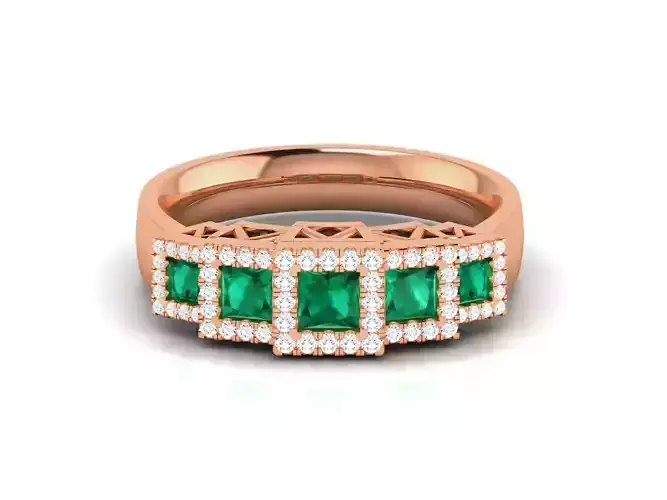 Women Diamond Ring 3dm render detail