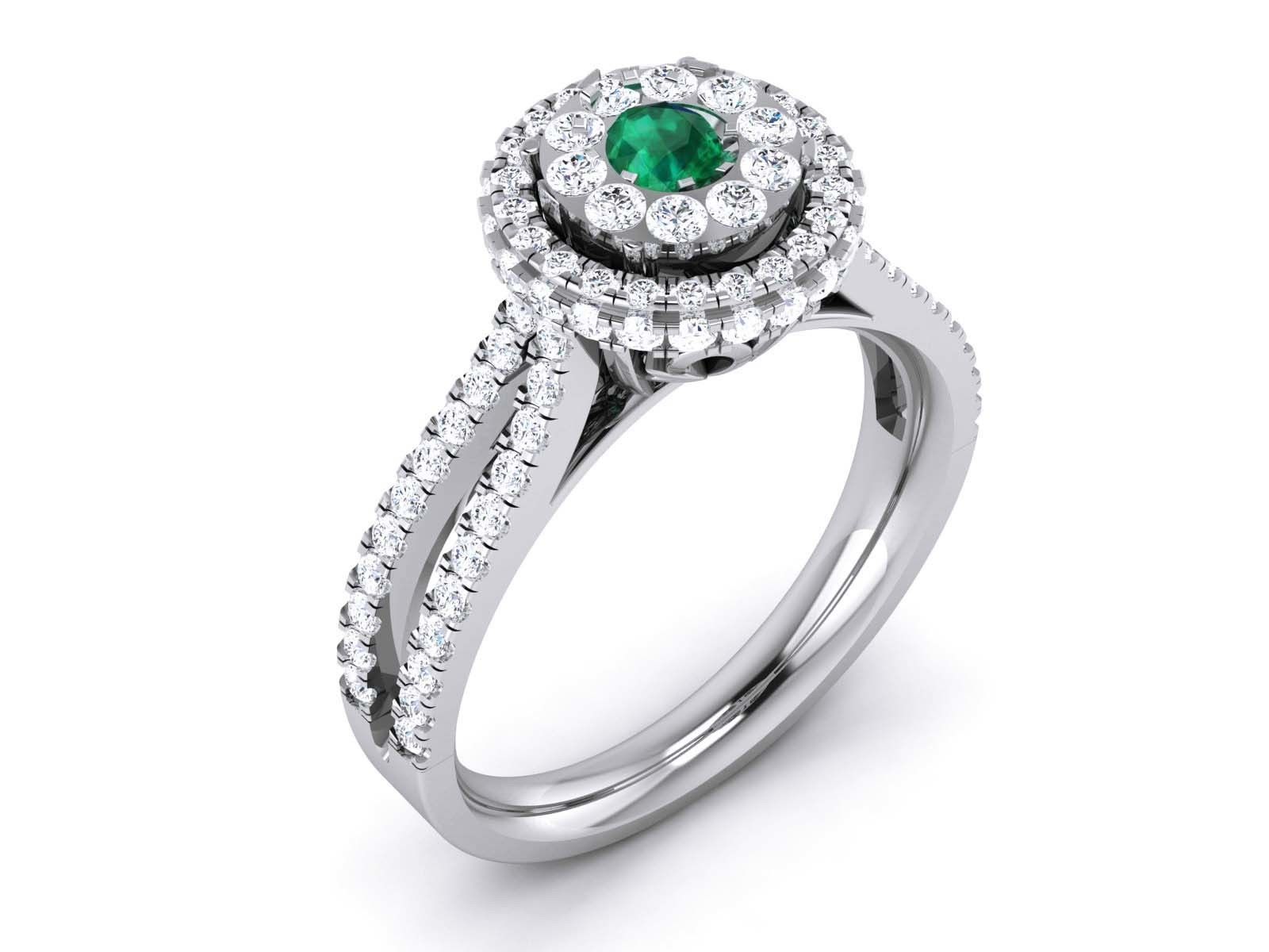 Women Diamond Ring 3dm render detail 3D print model_2