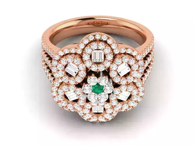 Women Diamond Ring 3dm render detail