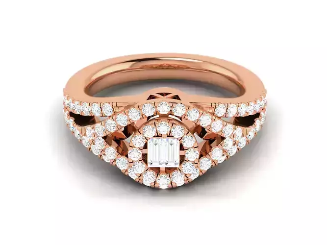 Women Diamond Ring 3dm render detail