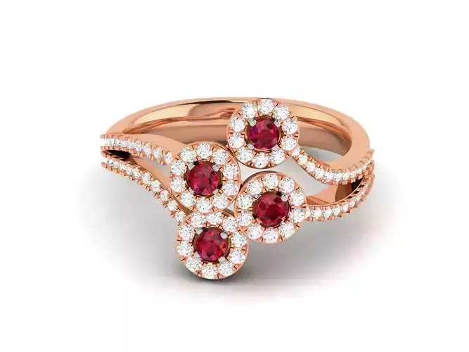 Women Diamond Ring 3dm render detail