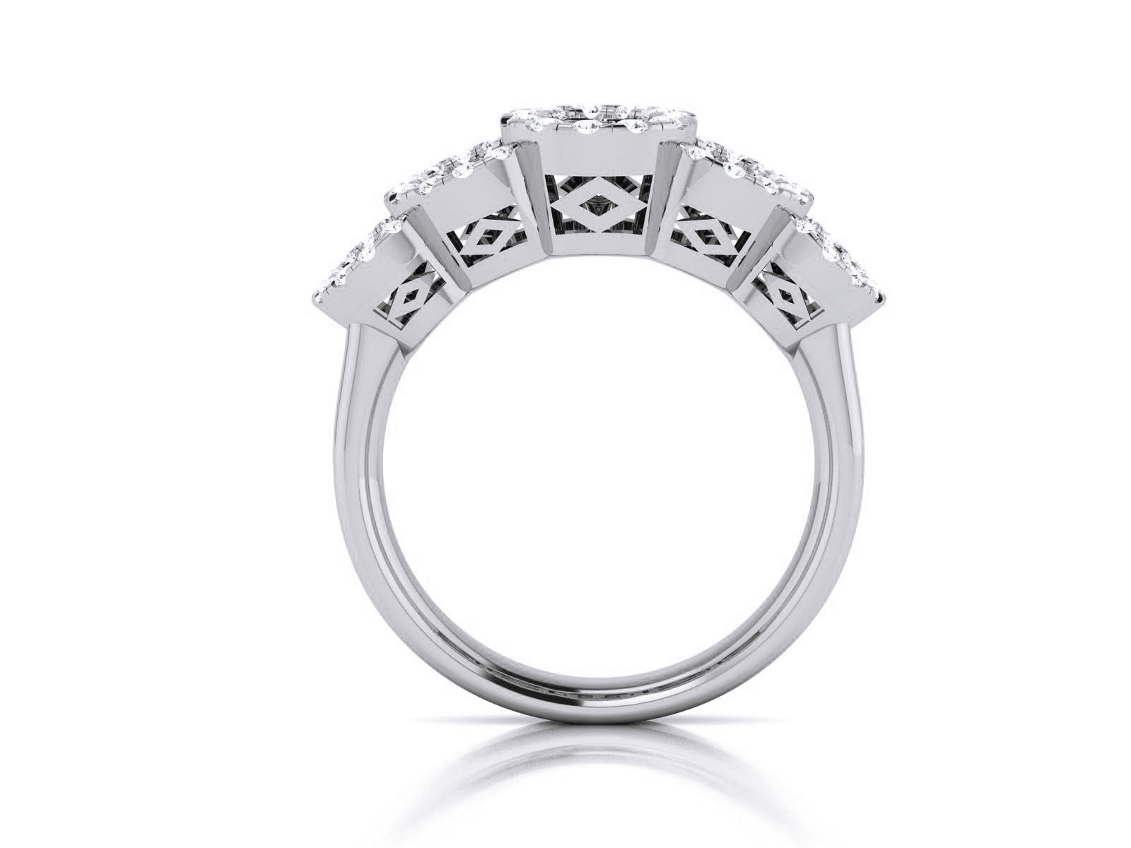 Women Diamond Ring 3dm render detail 3D print model_4