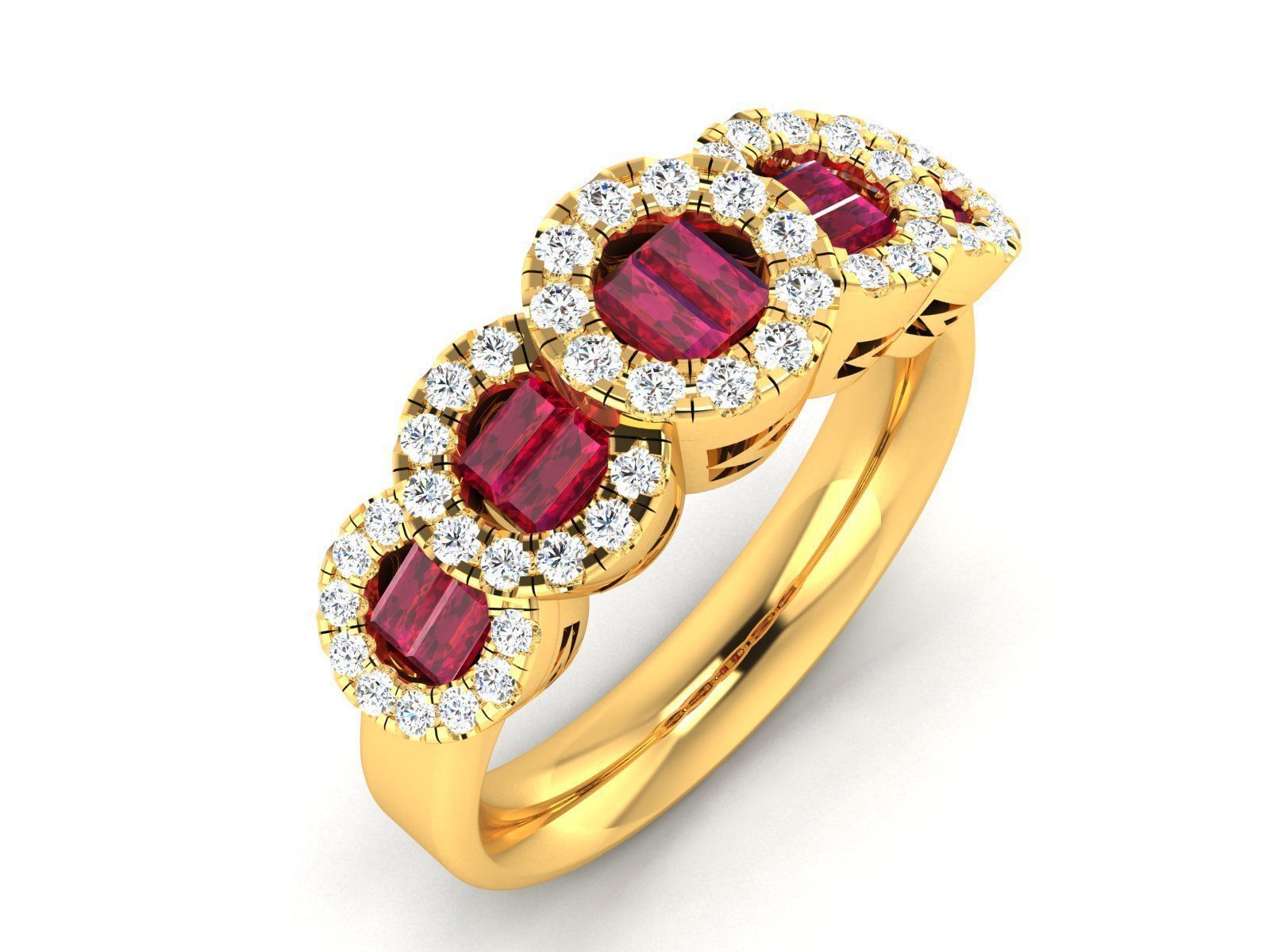 Women Diamond Ring 3dm render detail 3D print model_6