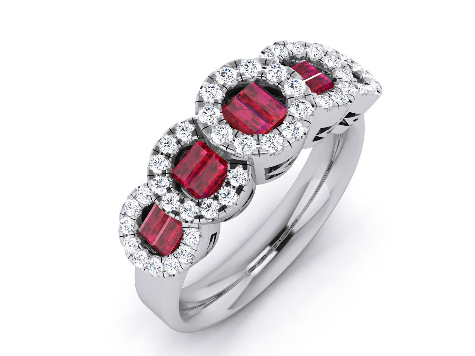 Women Diamond Ring 3dm render detail 3D print model_7