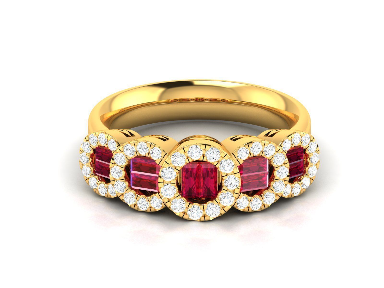 Women Diamond Ring 3dm render detail 3D print model_1